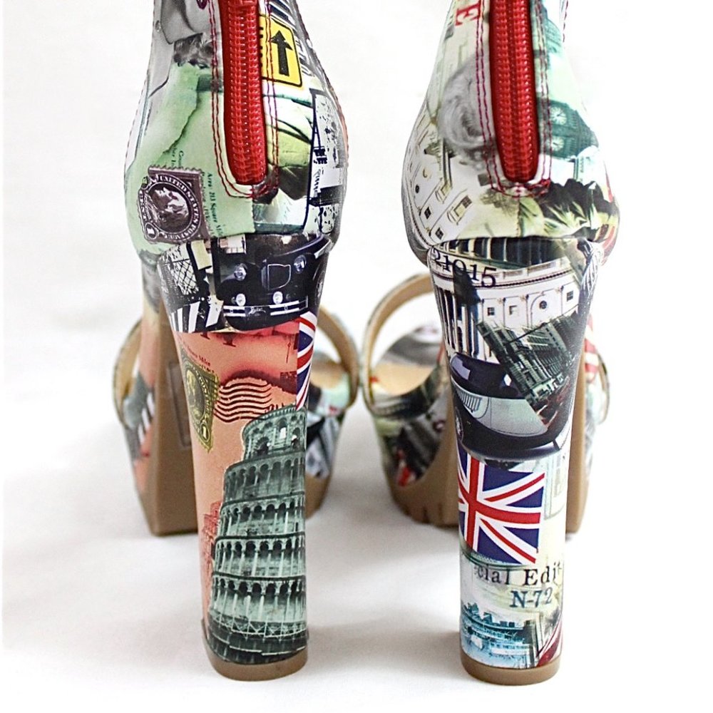 Open Toe Lug Sole Platform Sandals - Picture 2 of 5